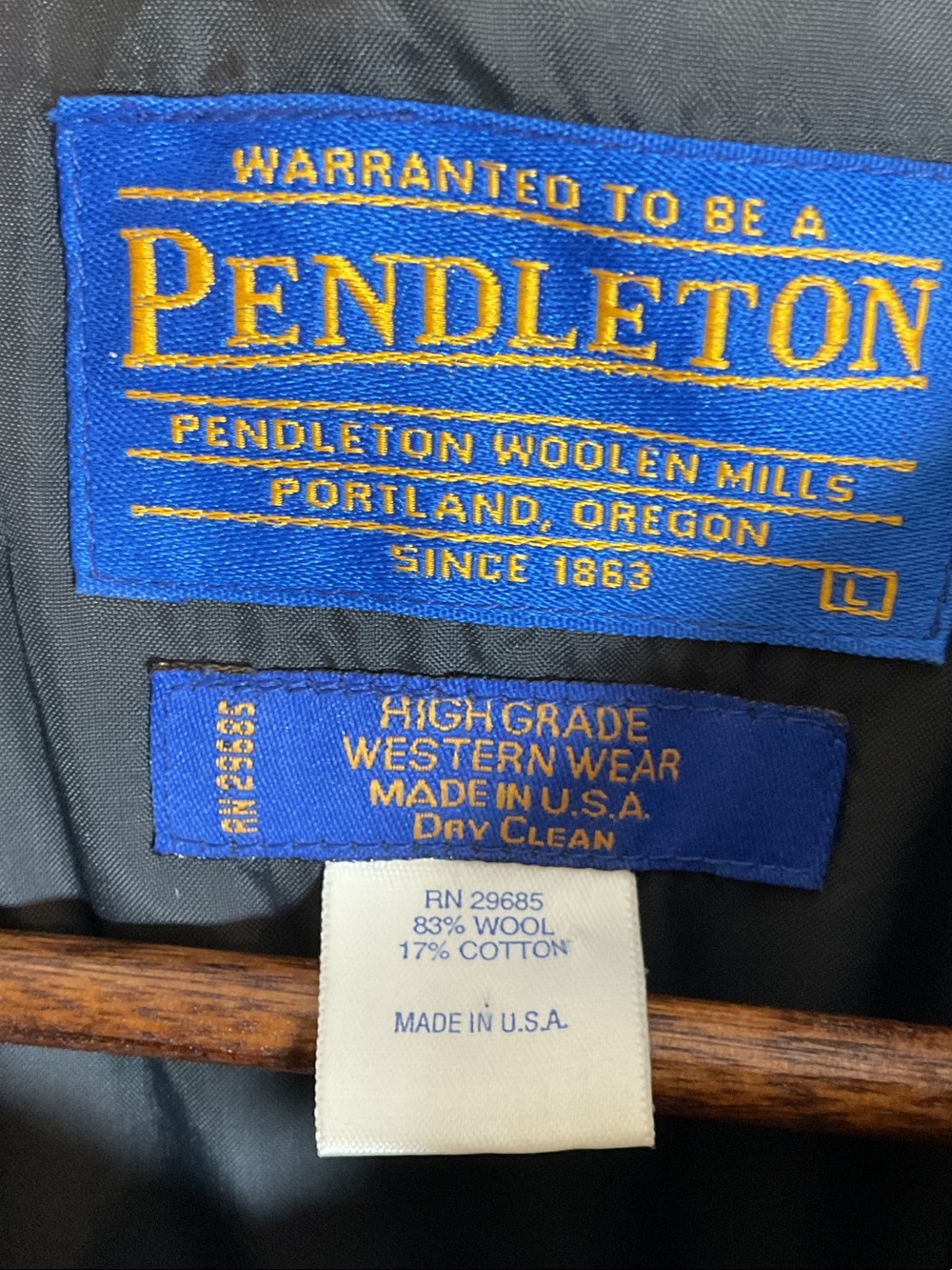 Pendleton Aztec Navajo Southwestern Aztec Wool Field Jacket EUC Large Zipper - Picture 2 of 16